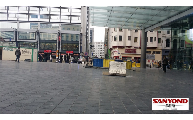 Central Brussel downtown Square Basalt Lava Paver